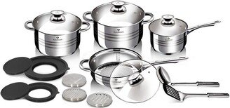 Berlinger Haus Blaumann 15-Piece Stainless Steel Cookware Set Blauman Collection