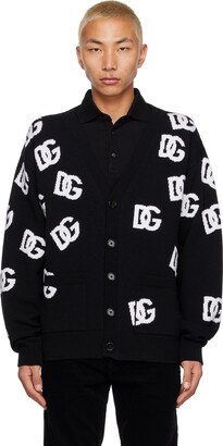 Black 'DG' Cardigan