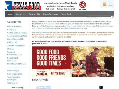 Texasfood.com Promo Codes & Coupons
