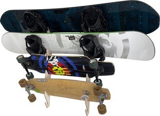 Skateboard Longboard Wall Rack Mount Holds 4 Boards