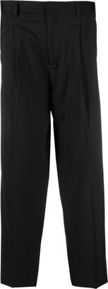 Mid-Rise Straight-Leg Cropped Trousers-AA