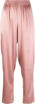 Mila cropped satin trousers