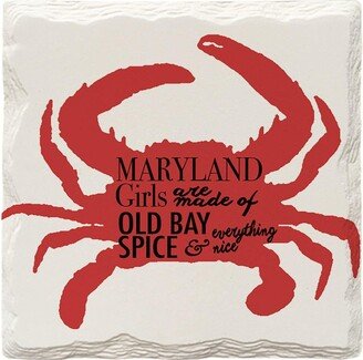 Maryland Girls Red Crab Drink Coaster Set-AA