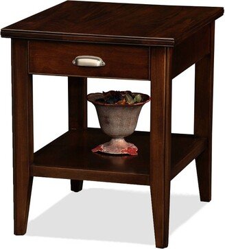 Laurent Drawer End Table Chocolate Cherry Finish - Leick Home