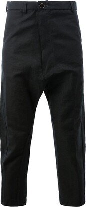 Dropped Crotch Cropped Trousers