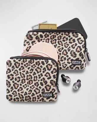 KUSSHI On-The-Go Pouch Set, Leopard