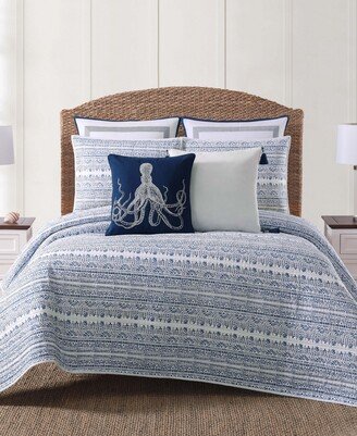 Oceanfront Resort Reef Blue Twin Xl Quilt Set