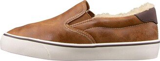 Womens Clipper Lx Fleece Slip On Sneakers Shoes Casual - Brown - Size 9.5 M