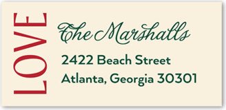 Address Labels: Very Merry Time Address Label, Beige, Address Label, Matte