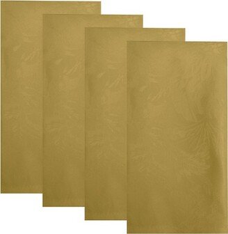 Poinsettia Elegance Jacquard Holiday Napkins, Set of 4 - 17 x 17 - Gold