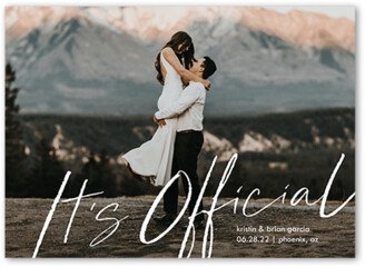 Wedding Announcements: Officially Tied Wedding Announcement, White, 5X7, Standard Smooth Cardstock, Square