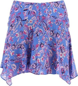 All-Over Graphic Printed Mini Skirt-AA