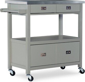 Sydney Stainless Steel Top Storage Drawers Locking Wheels Movable Kitchen Cart