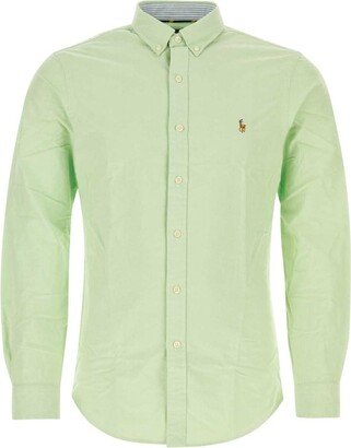 Logo Embroidered Oxford Shirt-AA