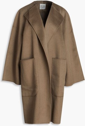 Brushed wool-felt coat