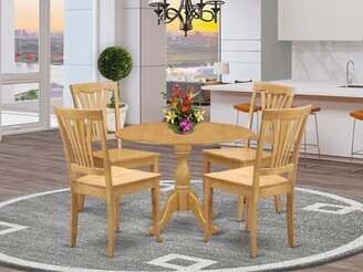 5 Piece Dining Room Set Contains 1 Dining Room Table and 4 Kitchen Chairs