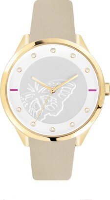 Women's Metropolis Silver Dial Calfskin Leather Watch