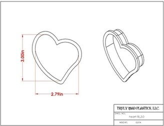 Fast Shipping Heart Geo Cookie Cutter, Geometric Cutter