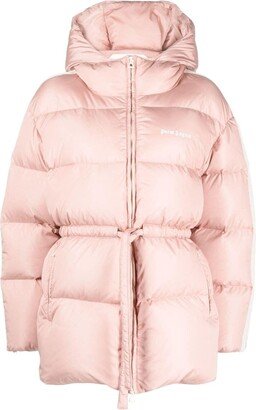 Drawstring Hooded Puffer Jacket-AA