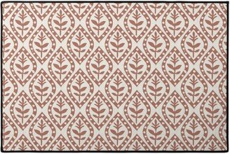 Door Mats: Molly's Print - Terracotta Door Mat, Brown