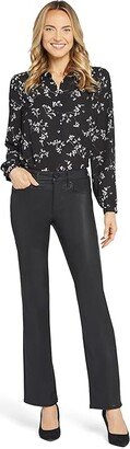 Marilyn Straight (Black Coated) Women's Casual Pants
