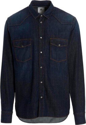 PT Torino Long Sleeved Denim Shirt