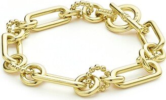 Signature Caviar Fluted Link Toggle Bracelet