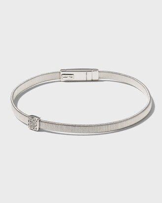 Masai 18K White Gold Bracelet with Diamond Station