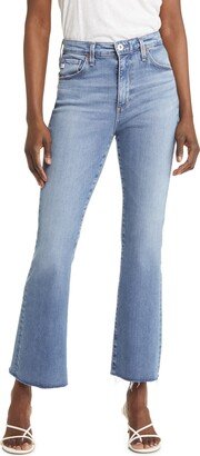 Farrah High Waist Raw Hem Crop Bootcut Jeans