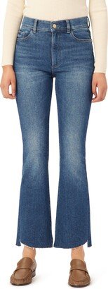 Bridget Instasculpt Raw Hem High Waist Ankle Bootcut Jeans