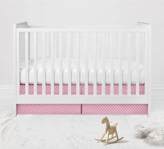 Pin Dots Crib/Toddler Bed Skirt - Pink