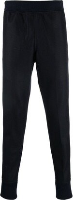 Ribbed-Waistband Tapered-Leg Track Pants