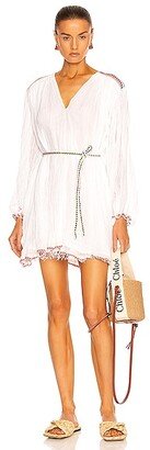 Subira Flowy Blouse Dress in White