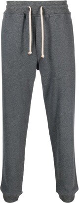 Drawstring-Waistband Mélange-Effect Trousers