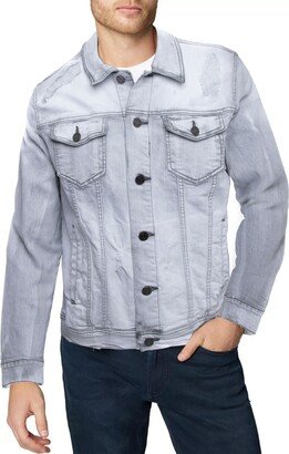 Men's Slim Washed Denim Jacket-AA