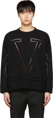 Black Cut-Out Sweater