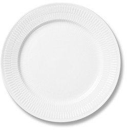 White Fluted Plain Salad/Dessert Plate