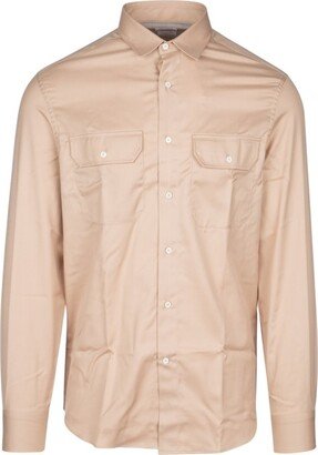 Curved Hem Buttoned Shirt