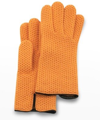 Honeycomb Stitched Cashmere Gloves