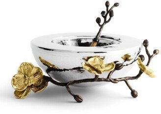 Gold Orchid Caviar Dish with Spoon