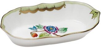 Queen Victoria Green Narrow Pin Dish