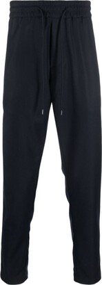 Logo-Plaque Drawstring Straight-Leg Trousers