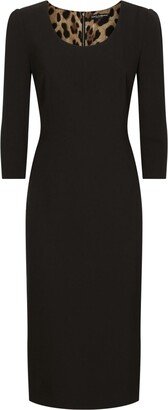 Wool-Blend Midi Dress