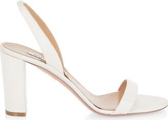 So Nude Satin Slingback Sandals