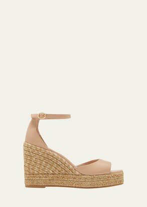 Nudistcurve Ankle-Strap Wedge Espadrille Sandals-AB