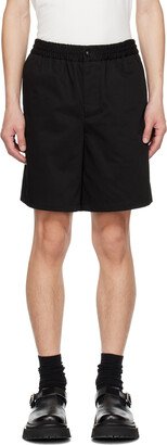 Black Elasticized Shorts-AA