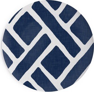 Salad Plates: Savannah Trellis Salad Plate, Blue