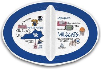 Magnolia Lane Kentucky Wildcats Two-Section Melamine Platter