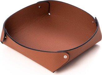 Men's Round Leather Valet Tray