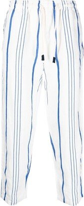 Straight-Leg Striped Trousers-AA